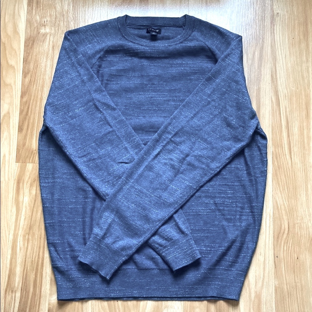 NWOT J. Crew Blue Crewneck Sweater 100% cotton size M
